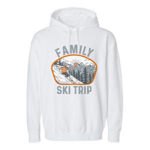 Mountains Matching Family Vacation 2025 Family Ski Trip Garment-Dyed Fleece Hoodie