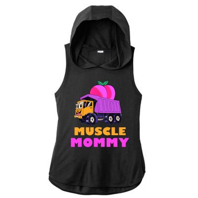 Muscle Mommy Funny Dumptruck Ladies PosiCharge Tri-Blend Wicking Draft Hoodie Tank