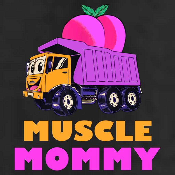 Muscle Mommy Funny Dumptruck 7 Panel Mesh Trucker Snapback Hat