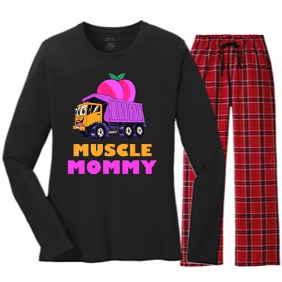 Muscle Mommy Funny Dumptruck Women's Long Sleeve Flannel Pajama Set 