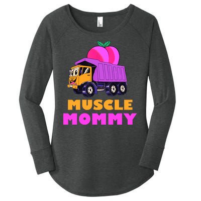 Muscle Mommy Funny Dumptruck Women's Perfect Tri Tunic Long Sleeve Shirt