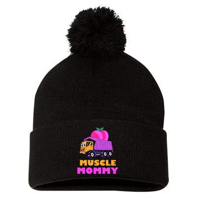 Muscle Mommy Funny Dumptruck Pom Pom 12in Knit Beanie