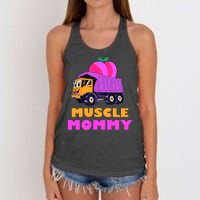 Muscle Mommy Funny Dumptruck Women's Knotted Racerback Tank