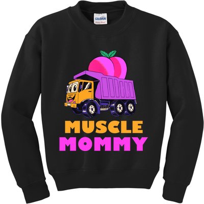 Muscle Mommy Funny Dumptruck Kids Sweatshirt