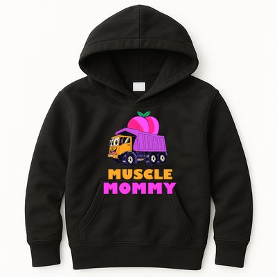 Muscle Mommy Funny Dumptruck Kids Hoodie