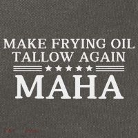 Maha Make Frying Oil Tallow Again Quit Seed Oils Rfk Trump Cotton Canvas Backpack