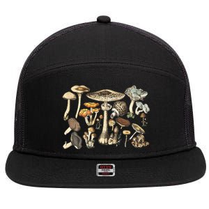 Mushroom Mycology Fungi Foraging Mushroom Whisperer 7 Panel Mesh Trucker Snapback Hat