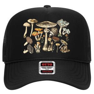 Mushroom Mycology Fungi Foraging Mushroom Whisperer High Crown Mesh Back Trucker Hat