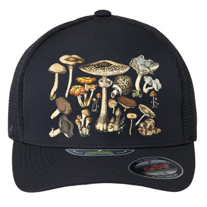 Mushroom Mycology Fungi Foraging Mushroom Whisperer Flexfit Unipanel Trucker Cap