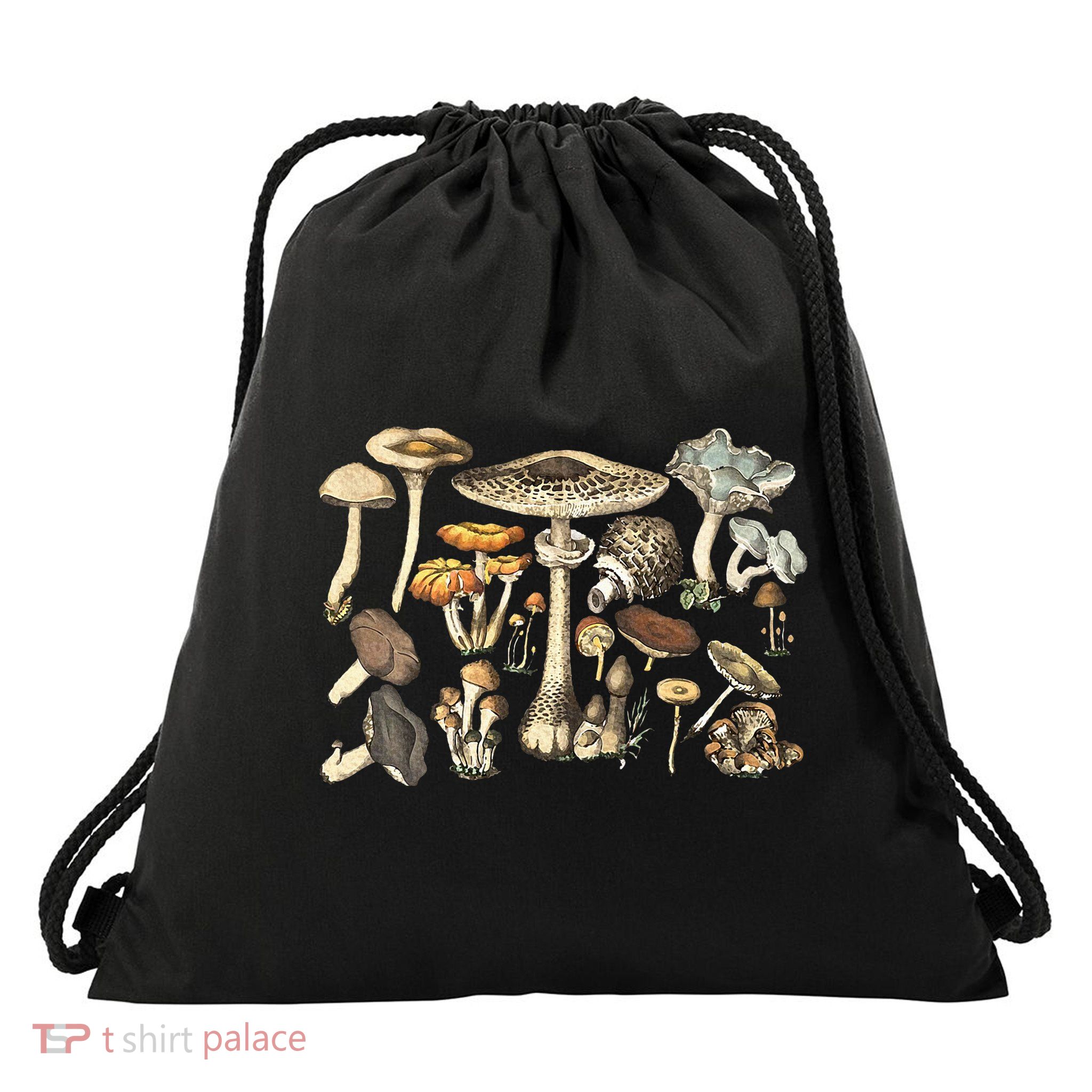 Mushroom Mycology Fungi Foraging Mushroom Whisperer Drawstring Bag