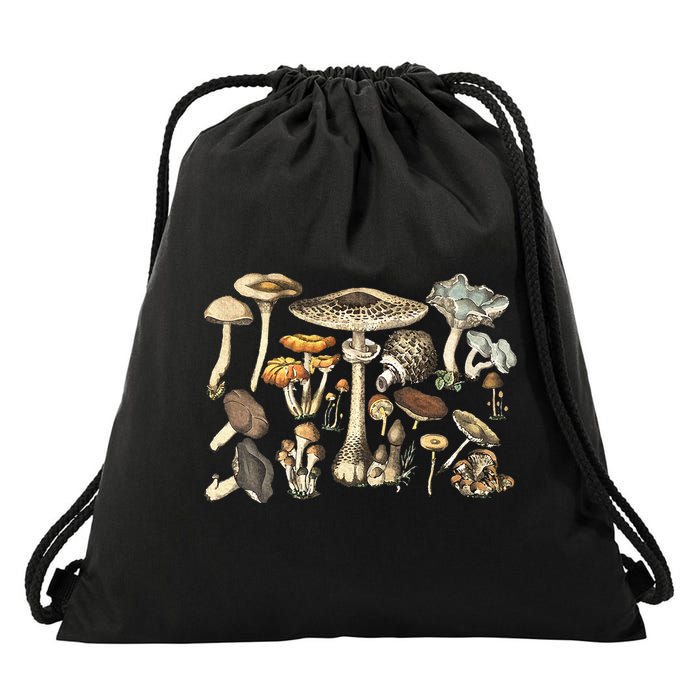 Mushroom Mycology Fungi Foraging Mushroom Whisperer Drawstring Bag