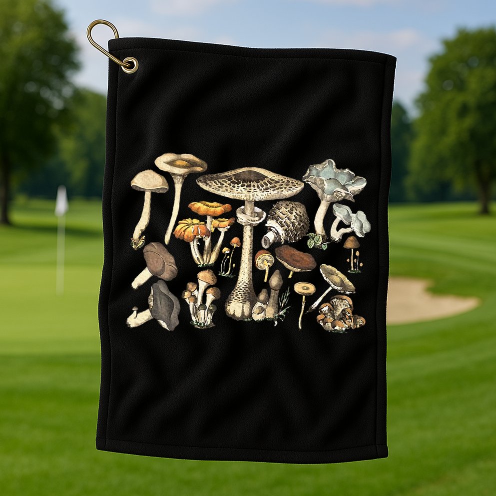 Mushroom Mycology Fungi Foraging Mushroom Whisperer Golf Towel
