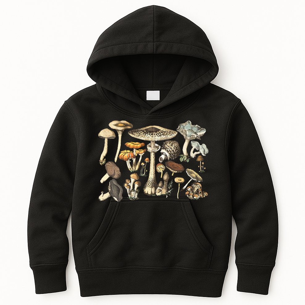 Mushroom Mycology Fungi Foraging Mushroom Whisperer Kids Hoodie