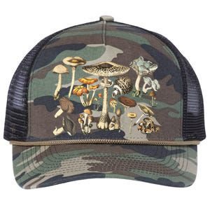 Mushroom Mycology Fungi Foraging Mushroom Whisperer Retro Rope Trucker Hat Cap