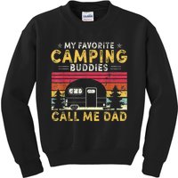 Men My Favorite Camping Buddies Call Me Dad Fathers Day Vintage Kids Sweatshirt