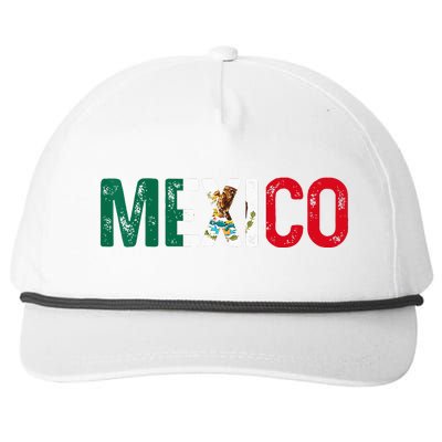 Mexico Mexican Flag Vintage Pride Snapback Five-Panel Rope Hat