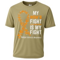 My Moms Fight is My Fight Multiple Sclerosis Awareness Cooling Performance Crew T-Shirt