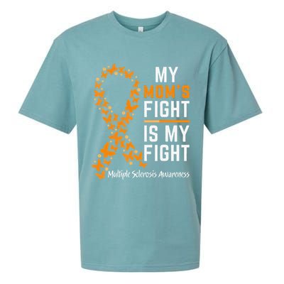 My Moms Fight is My Fight Multiple Sclerosis Awareness Sueded Cloud Jersey T-Shirt