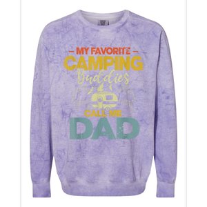 Men My Favorite Camping Buddies Call Me Dad Fathers Day Funny Colorblast Crewneck Sweatshirt