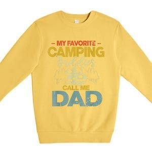 Men My Favorite Camping Buddies Call Me Dad Fathers Day Funny Premium Crewneck Sweatshirt