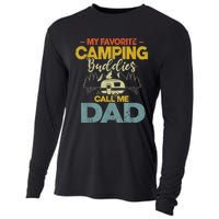 Men My Favorite Camping Buddies Call Me Dad Fathers Day Funny Cooling Performance Long Sleeve Crew