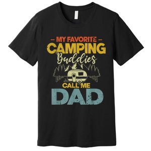 Men My Favorite Camping Buddies Call Me Dad Fathers Day Funny Premium T-Shirt