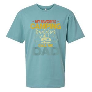 Men My Favorite Camping Buddies Call Me Dad Fathers Day Funny Sueded Cloud Jersey T-Shirt