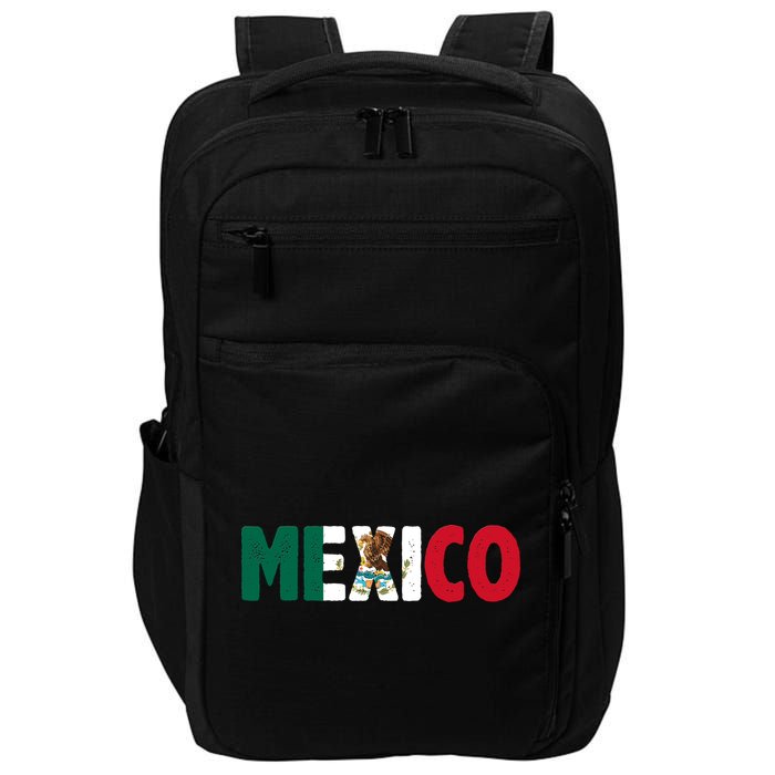 Mexico Mexican Flag Vintage Pride Impact Tech Backpack