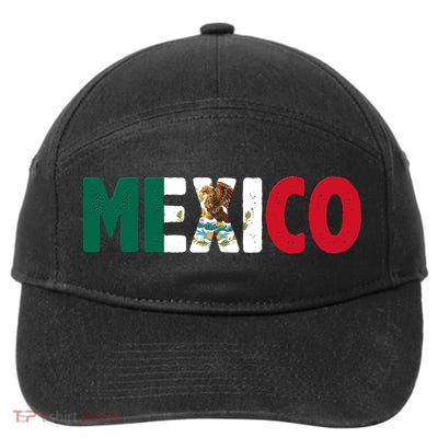 Mexico Mexican Flag Vintage Pride 7-Panel Snapback Hat