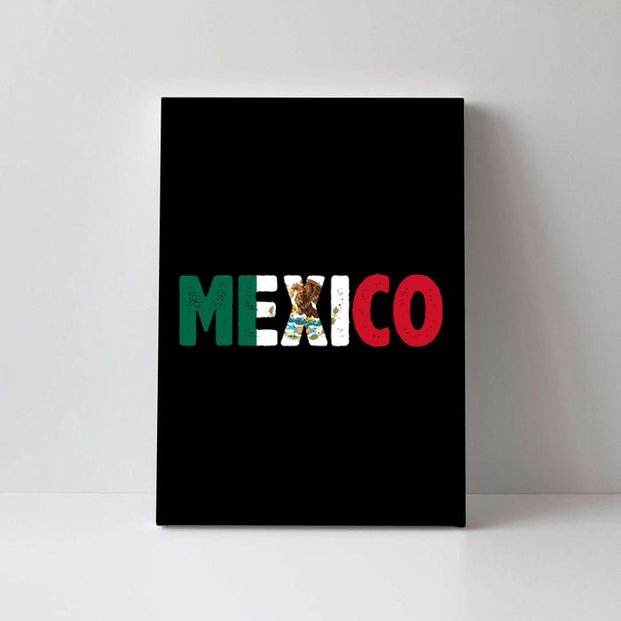 Mexico Mexican Flag Vintage Pride Canvas