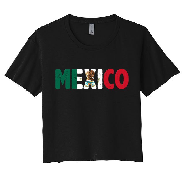 Mexico Mexican Flag Vintage Pride Crop Top