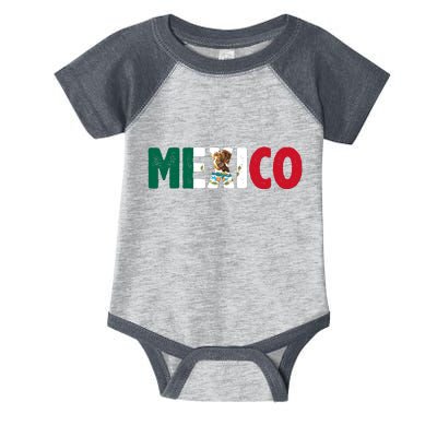 Mexico Mexican Flag Vintage Pride Infant Baby Jersey Bodysuit