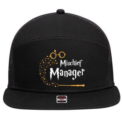 Mischief Manager Family Mischief Matching Halloween 7 Panel Mesh Trucker Snapback Hat