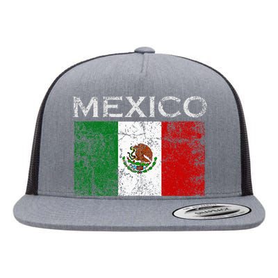 Mexico Mexican Flag Pride Flat Bill Trucker Hat