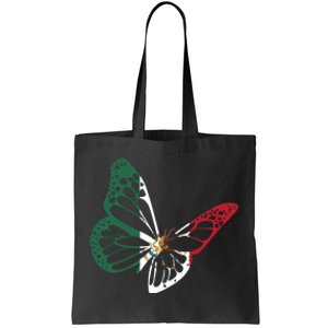 Mexico Mexican Flag Butterfly Mexican Roots Mexican Pride Tote Bag