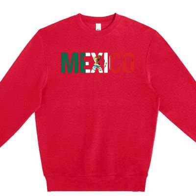 Mexico Mexican Flag Vintage Pride Premium Crewneck Sweatshirt