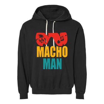 M.A.C.H.O Man Funny Vintage Garment-Dyed Fleece Hoodie