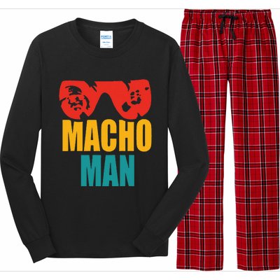 M.A.C.H.O Man Funny Vintage Long Sleeve Pajama Set