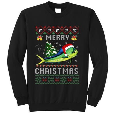 Mahi Mahi Fish Lover Xmas Tree Santa Mahi Mahi Christmas Sweatshirt