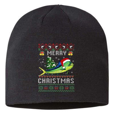 Mahi Mahi Fish Lover Xmas Tree Santa Mahi Mahi Christmas Sustainable Beanie