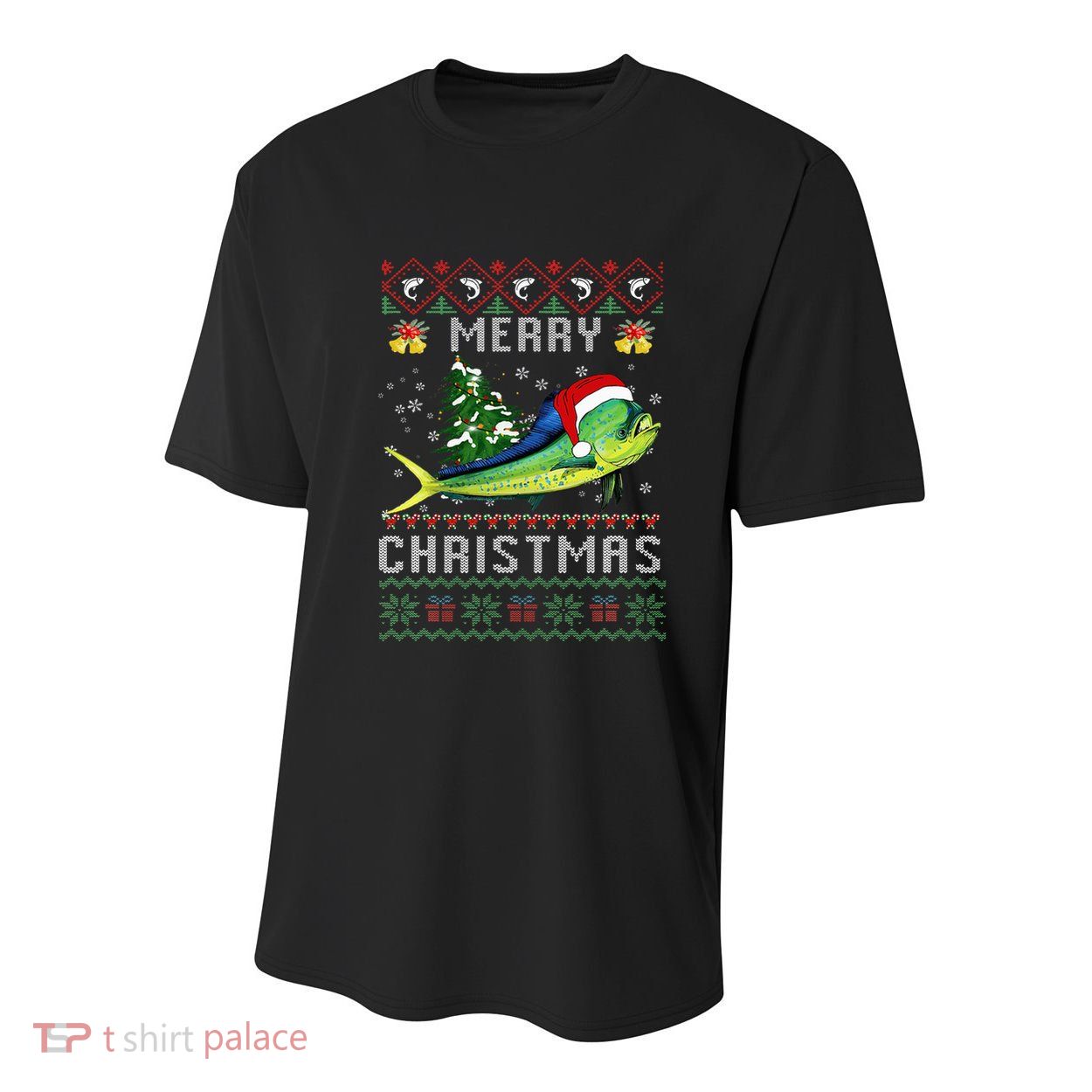 Mahi Mahi Fish Lover Xmas Tree Santa Mahi Mahi Christmas Youth Performance Sprint T-Shirt