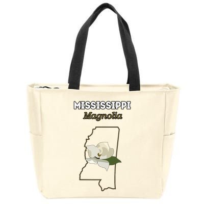 Mississippi Magnolia Flower Gift Zip Tote Bag
