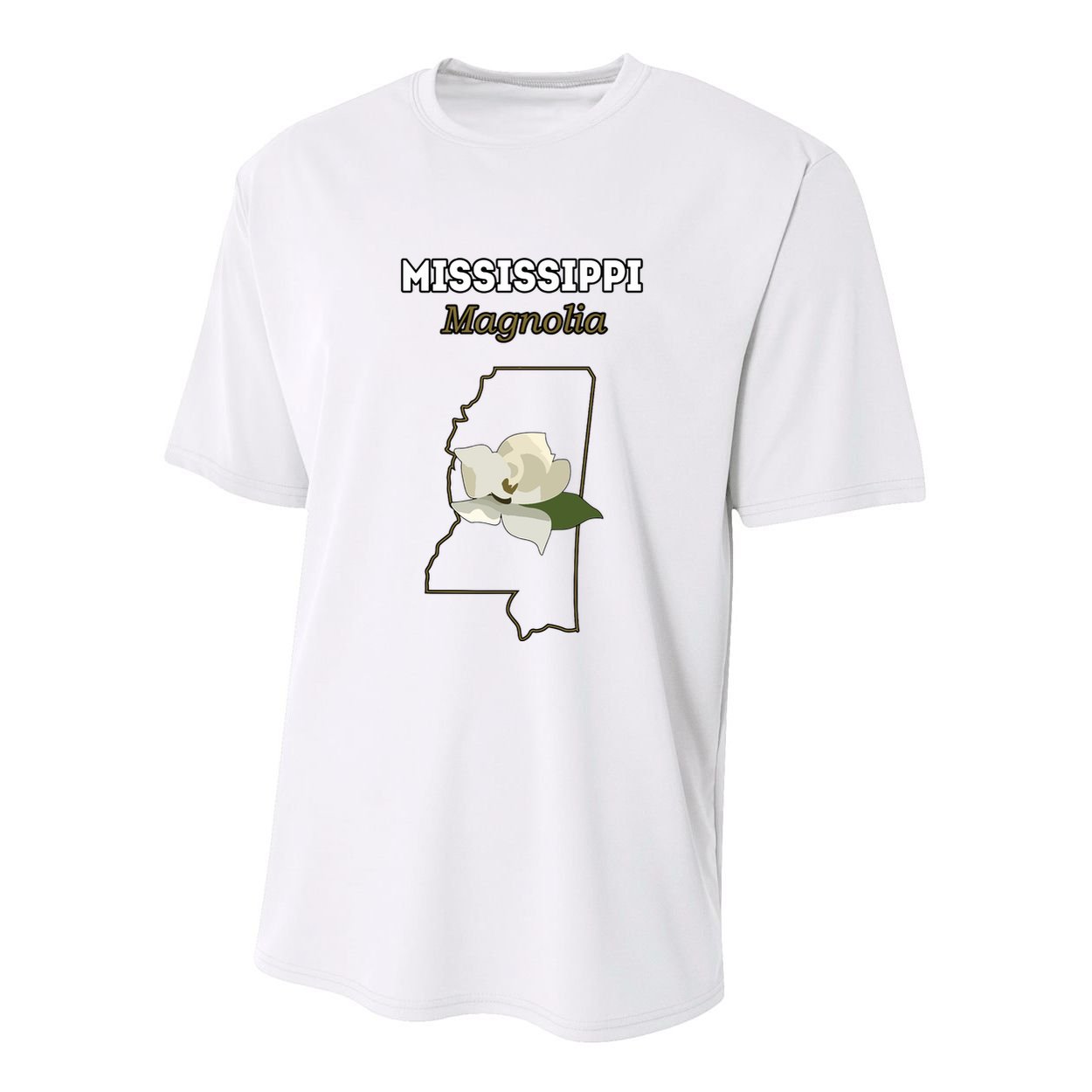 Mississippi Magnolia Flower Gift Youth Performance Sprint T-Shirt