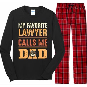 Men My Favorite Lawyer Calls Me Dad Best Fathers Day Gift Long Sleeve Pajama Set