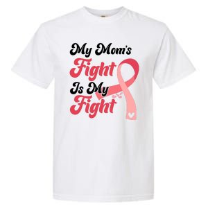 My Moms Fight Is My Fight Cancer Support Garment-Dyed Heavyweight T-Shirt