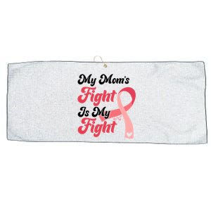 My Moms Fight Is My Fight Cancer Support Large Microfiber Waffle Golf Towel