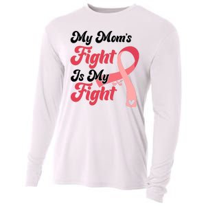 My Moms Fight Is My Fight Cancer Support Cooling Performance Long Sleeve Crew