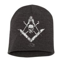 Memento Mori Freemason Skull And Bones Masonic Short Acrylic Beanie