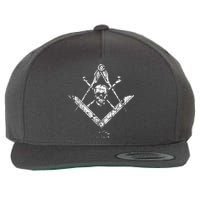 Memento Mori Freemason Skull And Bones Masonic Wool Snapback Cap