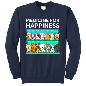 My Medicine For Happiness Called Dogs Every Day Dog Lover Sweatshirt